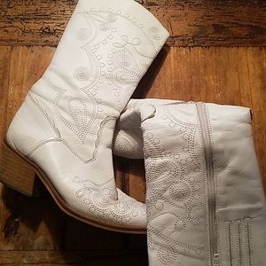 White cowboy boots